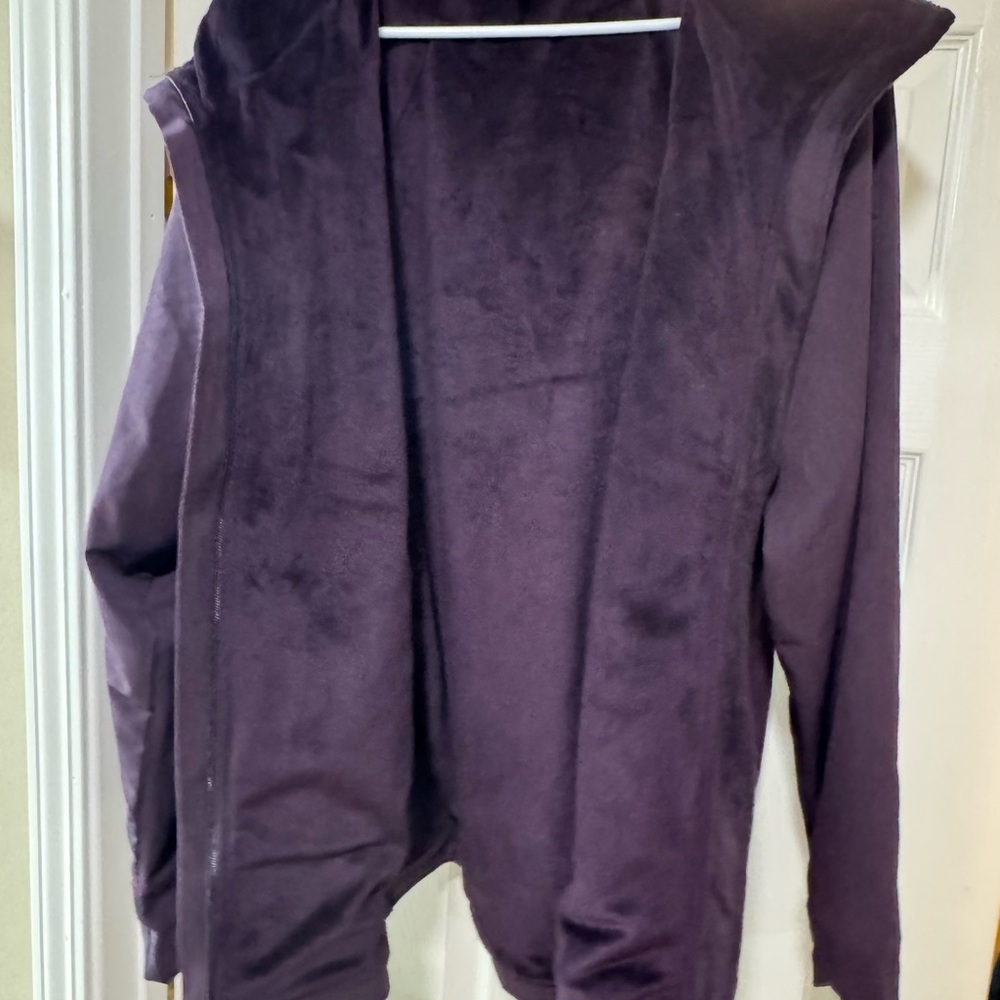 Plush Purple Open-Front Jacket